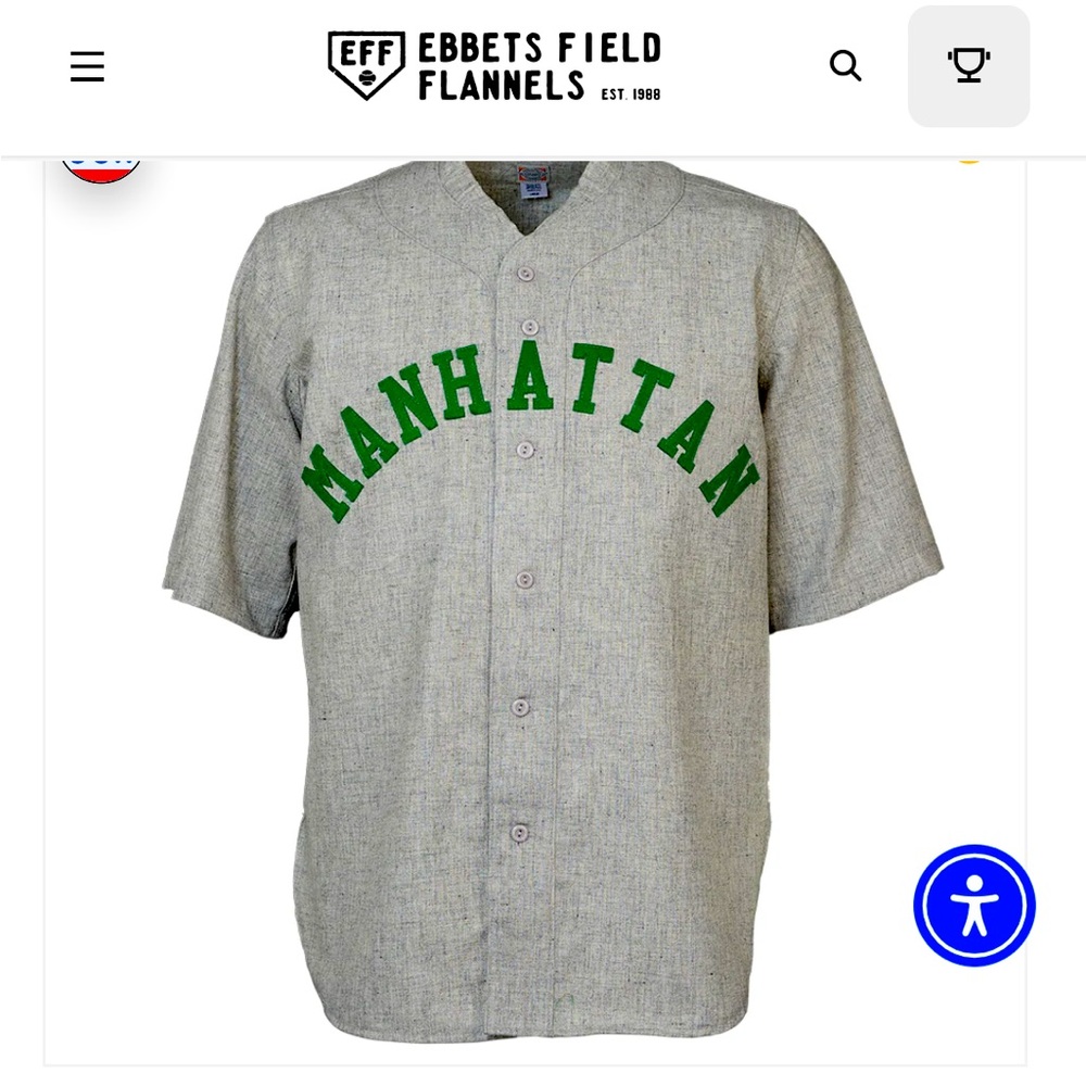 Ebbets Field Flannel: Manhattan College Baseball Jersey